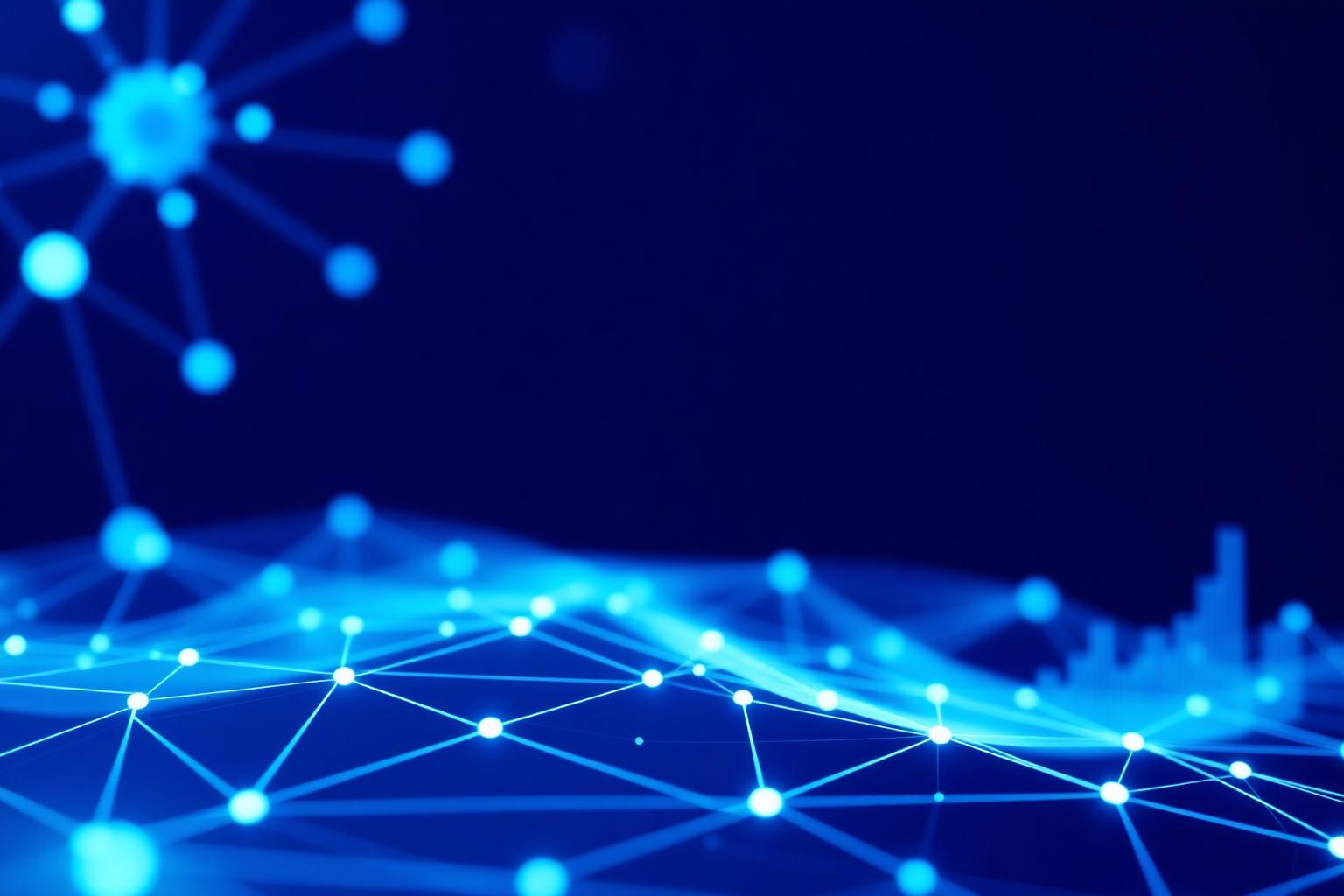 Rede de dados representando inteligência de negócios